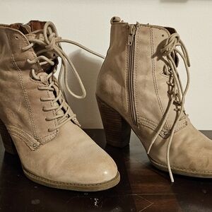 Aldo Camel Skin High Heeled Boots